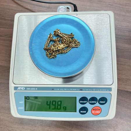   ネックレス 2面喜平 52cm K18 総重量49.8g 造幣局検定刻印有り