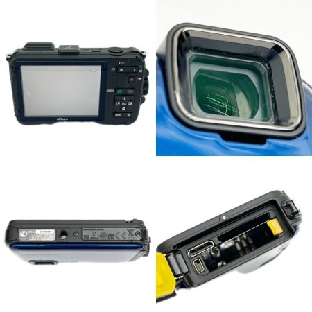  Nikon ニコン コンパクトデジタルカメラ 取説・充電器・箱付 COOLPIX AW100 ブルー