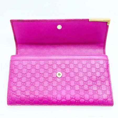  GUCCI グッチ 長財布 グッチシマ レディース 箱付 291099 ショッキングピンク