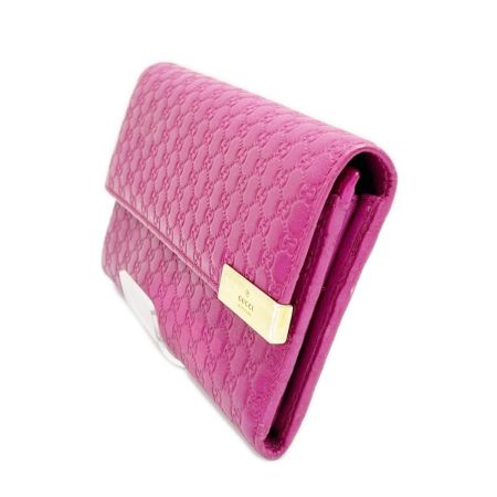  GUCCI グッチ 長財布 グッチシマ レディース 箱付 291099 ショッキングピンク