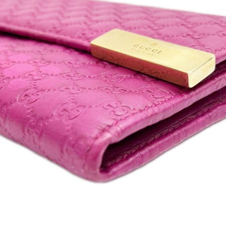  GUCCI グッチ 長財布 グッチシマ レディース 箱付 291099 ショッキングピンク