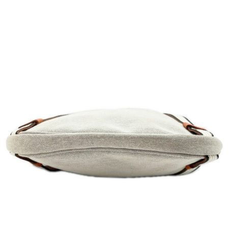  BURBERRY BLUE LABEL バーバリーブルーレーベル ショルダーバッグ ホース刺繍 テラコッタ 斜め掛け キャンバス レザー グレー