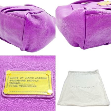  MARC BY MARC JACOBS マークバイマークジェイコブス 2WAYバッグ ハンドバッグ ショルダーバッグ 布袋付 レディース パープル