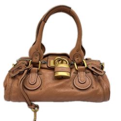 ◆◆ Chloe クロエ ハンドバッグ パディントン スレ・内部ヨゴレ 02 07 51 5366 ブラウン Bランク