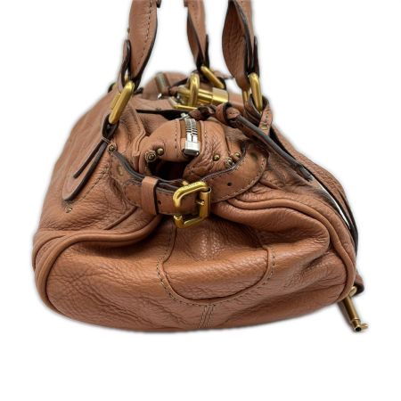  Chloe クロエ ハンドバッグ パディントン スレ・内部ヨゴレ 02 07 51 5366 ブラウン