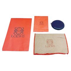  LOEWE ロエベ コインケース 小銭入れ アナグラム レザー 布袋付 レディース ダークブラウン Bランク