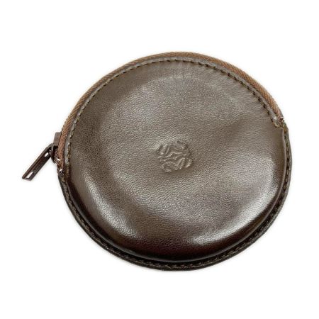  LOEWE ロエベ コインケース 小銭入れ アナグラム レザー 布袋付 レディース ダークブラウン
