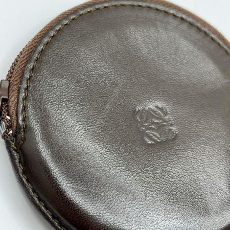  LOEWE ロエベ コインケース 小銭入れ アナグラム レザー 布袋付 レディース ダークブラウン