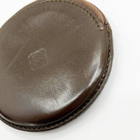  LOEWE ロエベ コインケース 小銭入れ アナグラム レザー 布袋付 レディース ダークブラウン