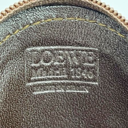  LOEWE ロエベ コインケース 小銭入れ アナグラム レザー 布袋付 レディース ダークブラウン