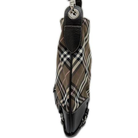  BURBERRY BLUE LABEL バーバリーブルーレーベル ショルダーバッグ ノバチェック ナイロン ブラウン