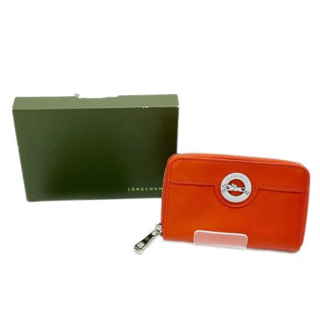  Longchamp ロンシャン 財布 コインケース カード ウォレット 箱付 オレンジ
