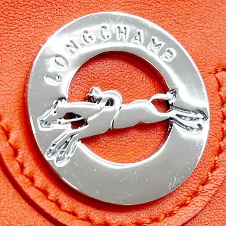  Longchamp ロンシャン 財布 コインケース カード ウォレット 箱付 オレンジ
