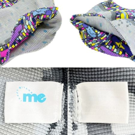  ISSEY MIYAKE me カットソー size2 カラフルペイント風 レディース ミセス M193FK197 グレー