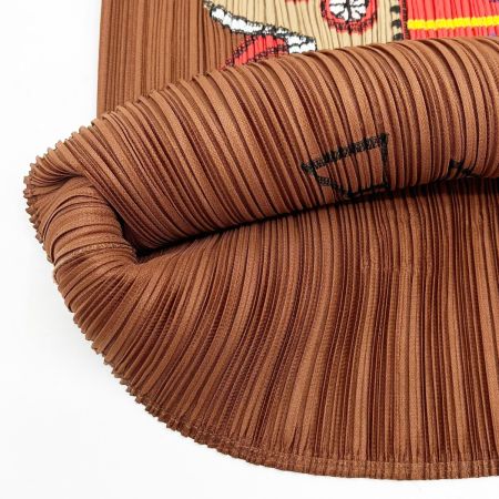  ISSEY MIYAKE イッセイミヤケ PLEATSPLEASE カットソー アニマルウクレレガール サイズ3 PP03-JK841 ブラウン