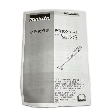  MAKITA マキタ 掃除機 スティッククリーナー 紙パック式 CL115FDWI