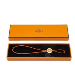◆◆ HERMES エルメス ストラップ 携帯 スマホ 箱付 服飾雑貨 小物 オレンジ Aランク