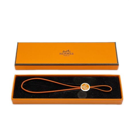  HERMES エルメス ストラップ 携帯 スマホ 箱付 服飾雑貨 小物 オレンジ