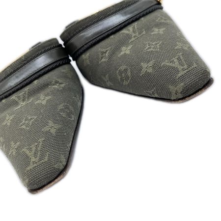  LOUIS VUITTON ルイヴィトン モノグラムミニ 靴 ミュール SIZE 23.5cm グリーン