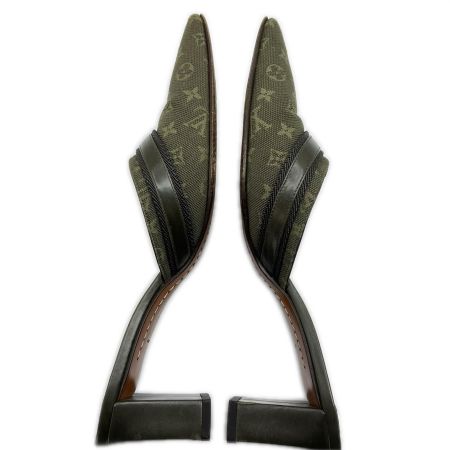  LOUIS VUITTON ルイヴィトン モノグラムミニ 靴 ミュール SIZE 23.5cm グリーン