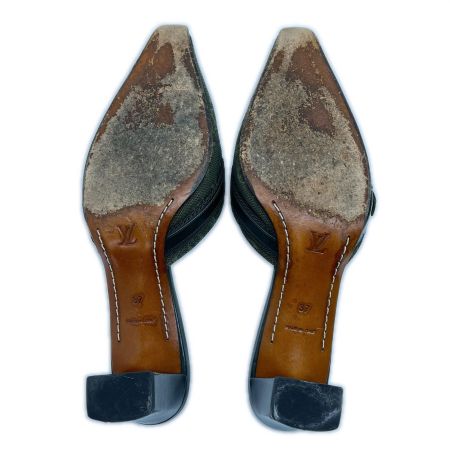  LOUIS VUITTON ルイヴィトン モノグラムミニ 靴 ミュール SIZE 23.5cm グリーン