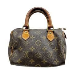 ◆◆ LOUIS VUITTON ルイヴィトン ハンドバッグ ミニスピーディー モノグラム ジップ持ち手千切れアリ M41534 ブラウン Cランク