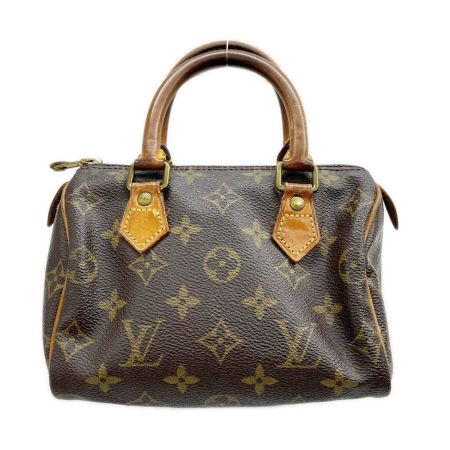  LOUIS VUITTON ルイヴィトン ハンドバッグ ミニスピーディー モノグラム ジップ持ち手千切れアリ M41534 ブラウン