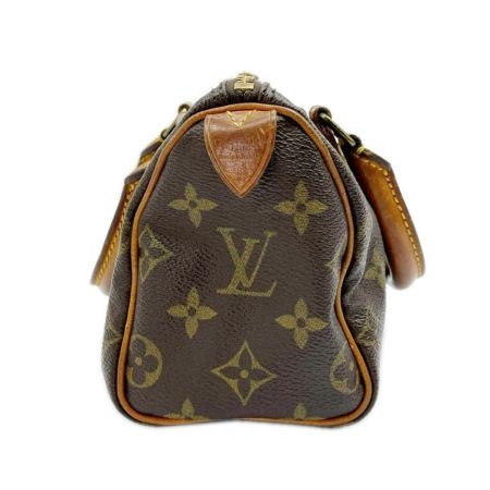 LOUIS VUITTON ルイヴィトン ハンドバッグ ミニスピーディー モノグラム ジップ持ち手千切れアリ M41534 ブラウン