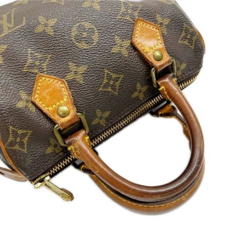  LOUIS VUITTON ルイヴィトン ハンドバッグ ミニスピーディー モノグラム ジップ持ち手千切れアリ M41534 ブラウン