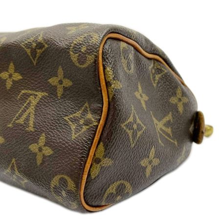  LOUIS VUITTON ルイヴィトン ハンドバッグ ミニスピーディー モノグラム ジップ持ち手千切れアリ M41534 ブラウン