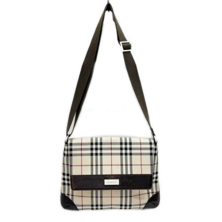  BURBERRY バーバリー ショルダーバッグ ノバチェック レディース ベージュ