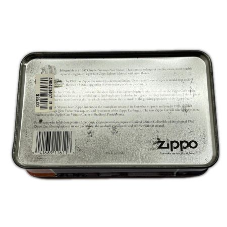  ZIPPO ジッポー Zippo Car Lighterコレクターズ缶 オイルライター