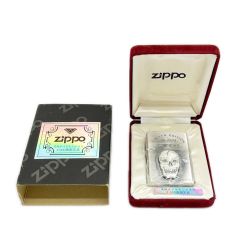 ◆◆ ZIPPO ジッポー LIMITED EDITION No.1904 ガイコツ 天然ダイヤモンド入り 2000個限定品 ケース付 Aランク
