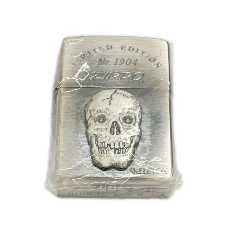  ZIPPO ジッポー LIMITED EDITION No.1904 ガイコツ 天然ダイヤモンド入り 2000個限定品 ケース付