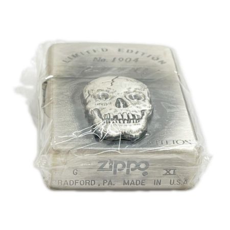  ZIPPO ジッポー LIMITED EDITION No.1904 ガイコツ 天然ダイヤモンド入り 2000個限定品 ケース付