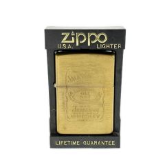  ZIPPO ジッポー JACK DANIEL'S ジャックダニエル オイルライター ゴールド ケース付 Bランク