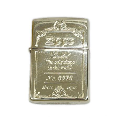  ZIPPO ジッポー ライター LIMITED EQUIPMENT SILVER 限定品1000個 通しナンバー入り NO.0970 SINCE 1932 ケース付