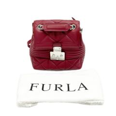 FURLA フルラ フォルチューナキルティング スモールバックパック リュック 布袋付 レディース レッド Bランク