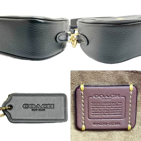  COACH コーチ ショルダーバッグ レザー レディース H2211 cc386 ブラック