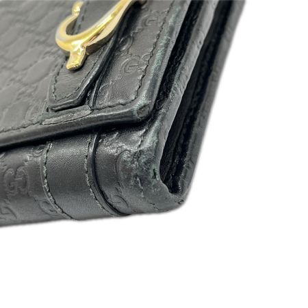  GUCCI グッチ 長財布 マイクロシマ 箱付 309760 ブラック