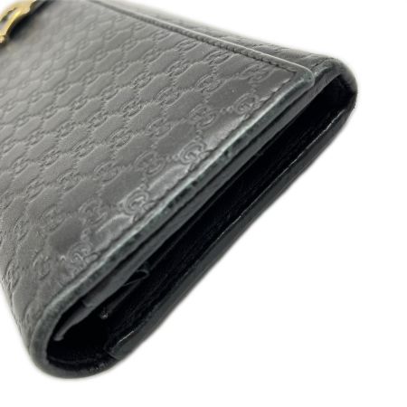  GUCCI グッチ 長財布 マイクロシマ 箱付 309760 ブラック