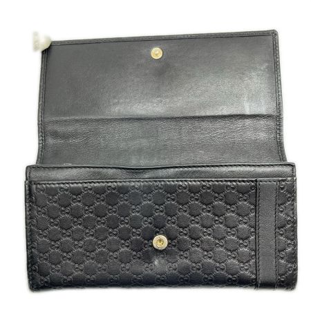  GUCCI グッチ 長財布 マイクロシマ 箱付 309760 ブラック
