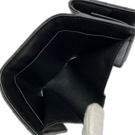  SAINT LAURENT(Yves Saint Laurent) オリガミ タイニーウォレット 3つ折り財布  668274 キャビアスキン ブラック