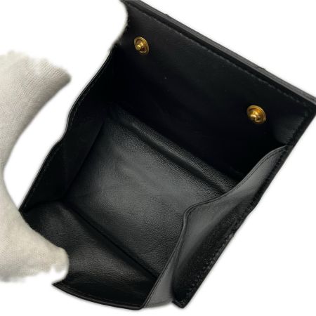  SAINT LAURENT(Yves Saint Laurent) オリガミ タイニーウォレット 3つ折り財布  668274 キャビアスキン ブラック