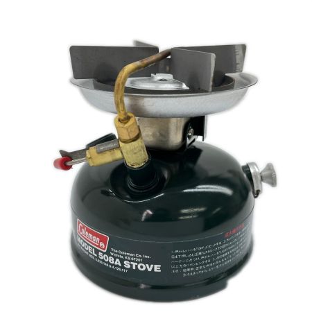  Coleman コールマン ガソリンシングルバーナー1991年1月製造  底ベタ有 508A グリーン系