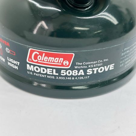  Coleman コールマン ガソリンシングルバーナー1991年1月製造  底ベタ有 508A グリーン系