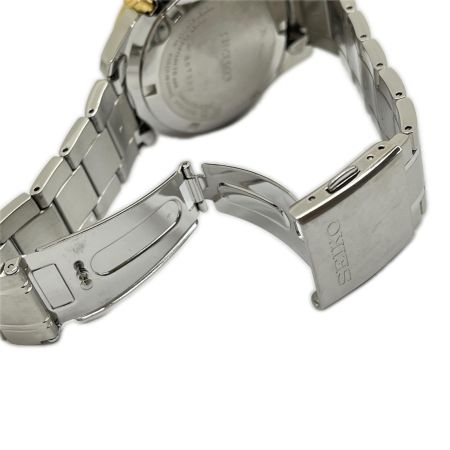  SEIKO セイコー クォーツ腕時計 クロノグラフ ステンレススチール 8T63-00D0 ホワイト
