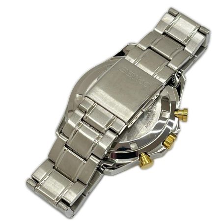  SEIKO セイコー クォーツ腕時計 クロノグラフ ステンレススチール 8T63-00D0 ホワイト