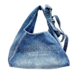 ◆◆ MARC JACOBS マークジェイコブス トートバッグ デニムバッグ インポーチ付 PPK0235 インディゴ Bランク