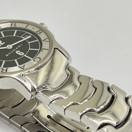 BVLGARI ブルガリ クォーツ 腕時計 ソロテンポ 2026.07電池交換済 Solotempo ST35S シルバー/ブラック
